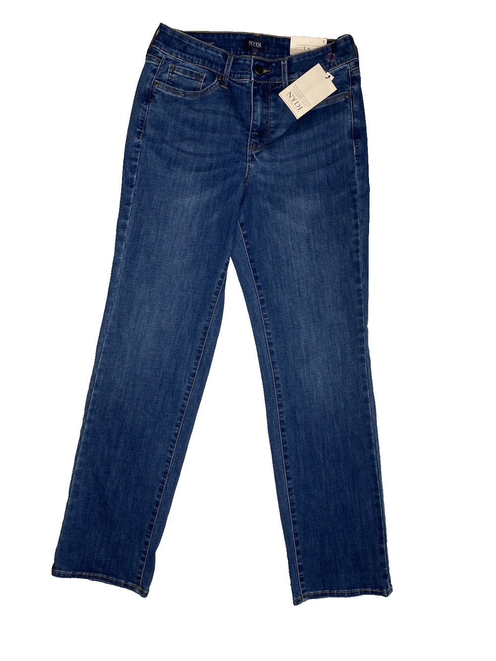 NYDJ Jeans Womens 8 NEW Ellison Straight Leg Cool Embrace Presidio Stretch Denim